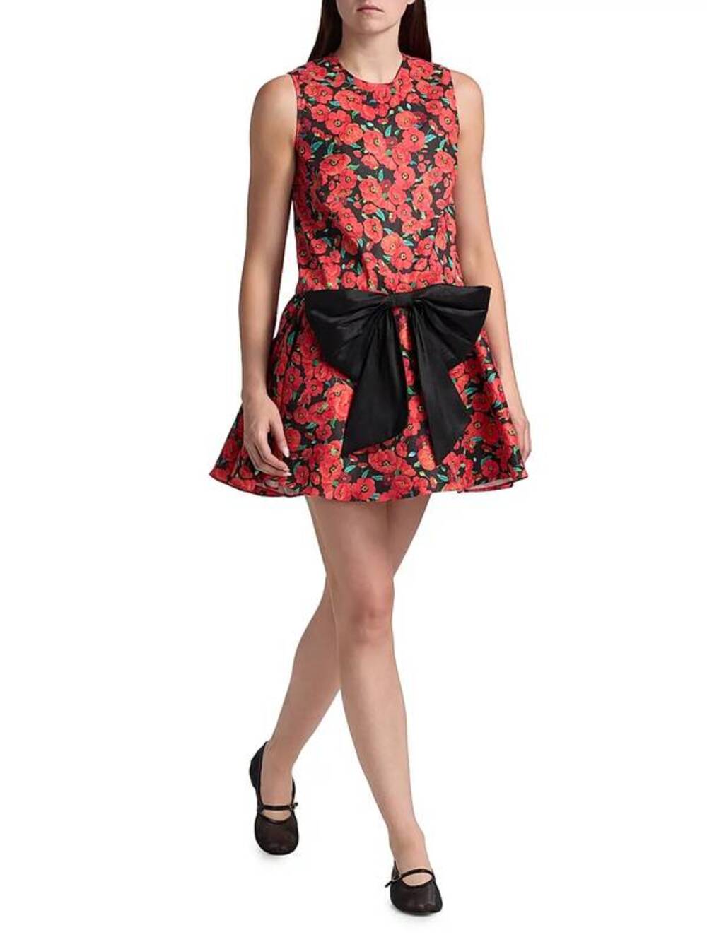 Kika Vargas Nellie Floral A-line Mini Dress in Red Poppy 6